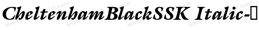 CheltenhamBlackSSK Italic字体转换